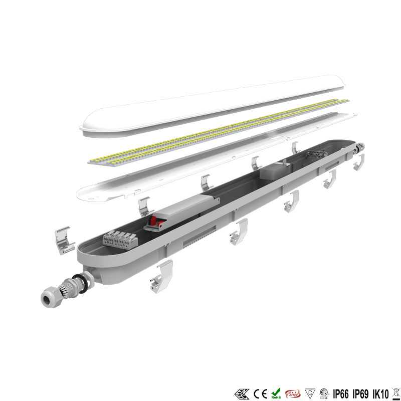 150LM/W LED Tri Proof Light IP66 Rating 4 Ft For Parking Garage